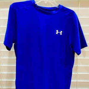 Under Armour Men’s Compression Heat Gear Royal Blue Short Sleeve EUC Size XL